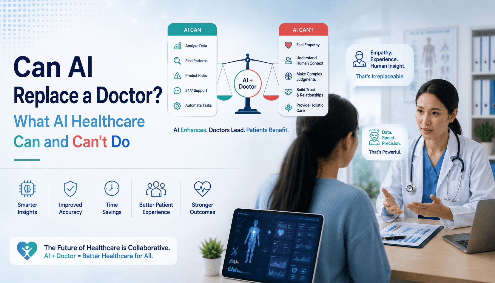 Can AI Replace a Doctor? What AI Healthcare Can and Can't Do