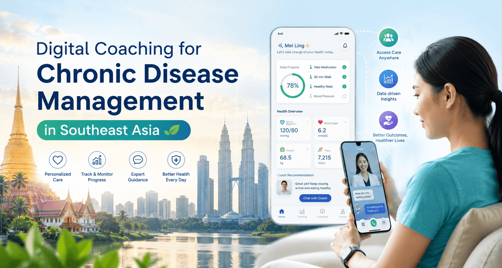Digital Coaching for Chronic Disease Management in Southeast Asia